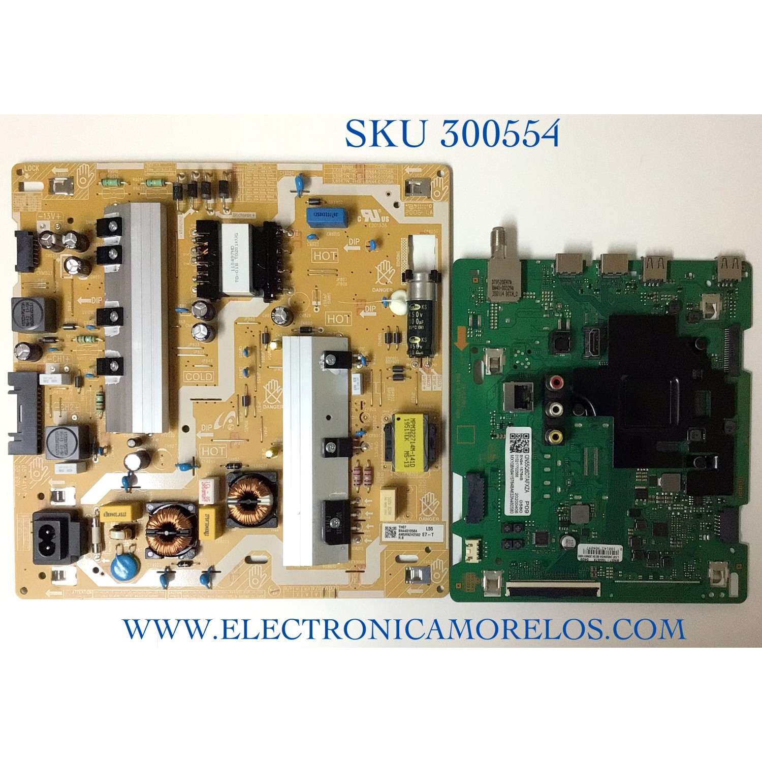 KIT DE TARJETAS PARA TV SAMSUNG MAIN BN94-15784B / BN41-02756A / BN97-16597X / FUENTE BN44-01058A / L55E7_THS / BN4401058A / PANEL CY-RT055HGHV4H / MODELO QN55Q6DTAFXZA CD02 / QN55Q6DTAFXZA / QN55Q6DTAF